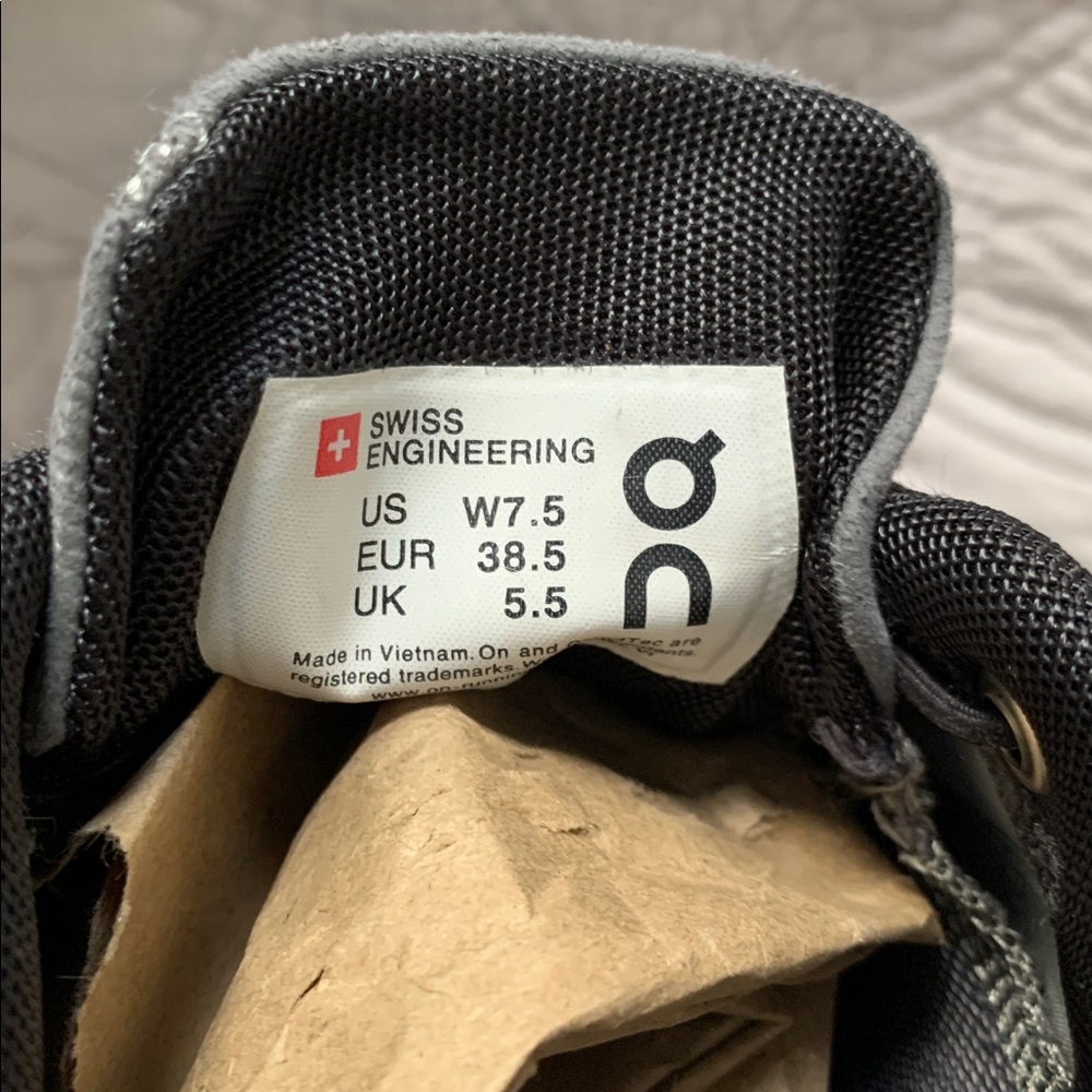 On Running Women's Black and Gray Athletic Shoes | Size 7.5 - Picture 8 of 10